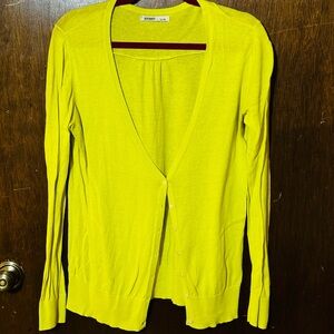 Old Navy Yellow Cardigan Lightweight Knit Sweater